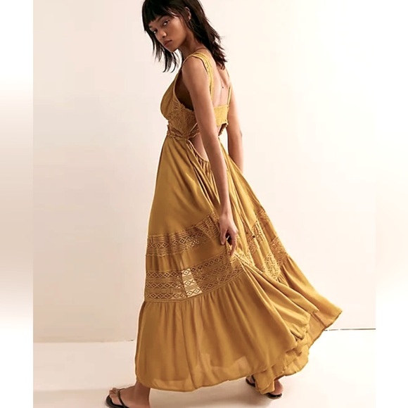 chinese dress ladies Free People Black Adella Maxi Slip Dress main image 1